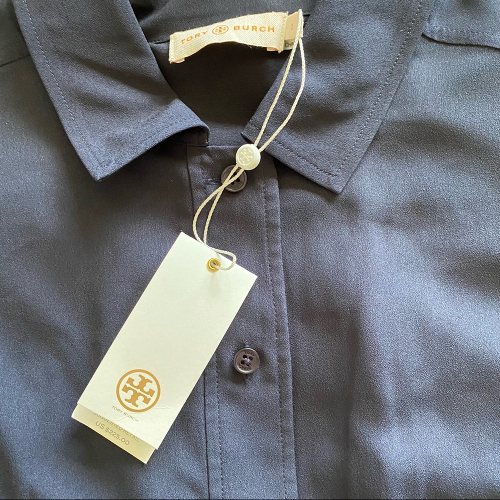 Tory Burch size 2 long sleeve blouse - Picture 4 of 6